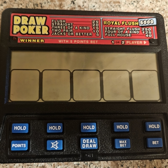 Vintage Draw Poker Handheld Game - Picture 3 of 4